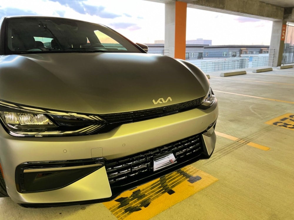 Sun set parking garage 2022 Kia EV6 UX