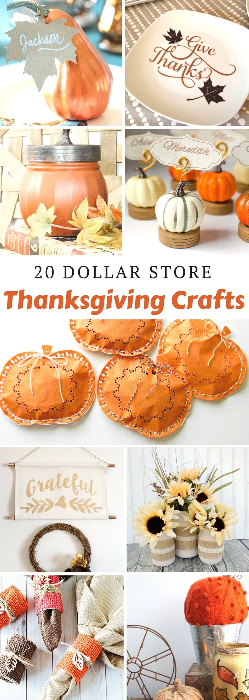 Dollar Store Thanksgiving Crafts Dollar Store Thanksgiving Crafts