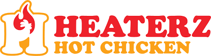 Heaterz Hot Chicken logo with toast-and-flame icon and brand wordmark.
