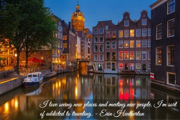 I love seeing new places and meeting new people. I'm sort of addicted to traveling. I love seeing new places and meeting new people. I'm sort of addicted to traveling.