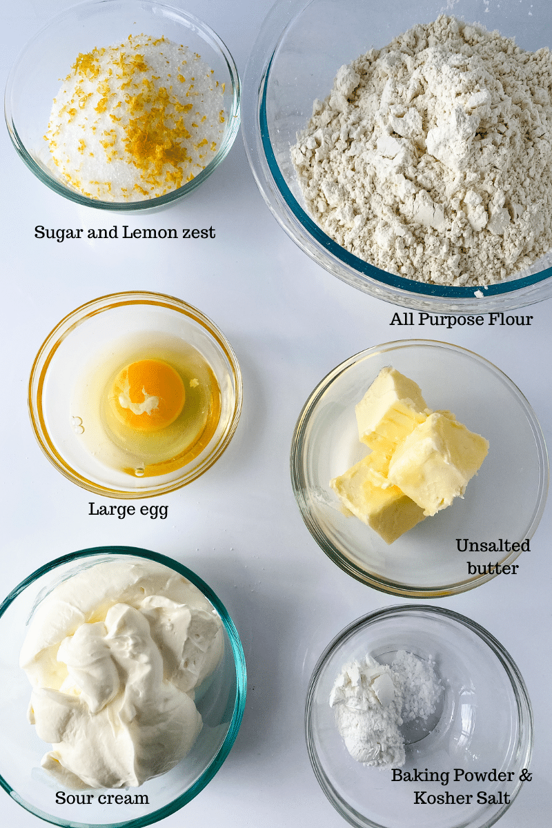 Lemon Sour Cream Cookies Ingredients