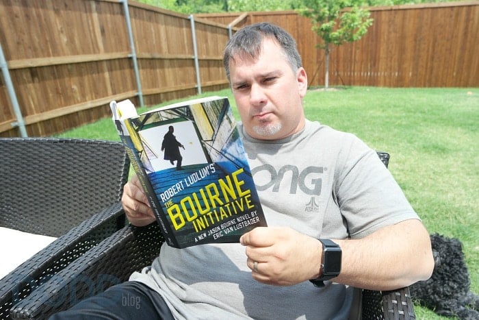 Reading a book on Fathers day