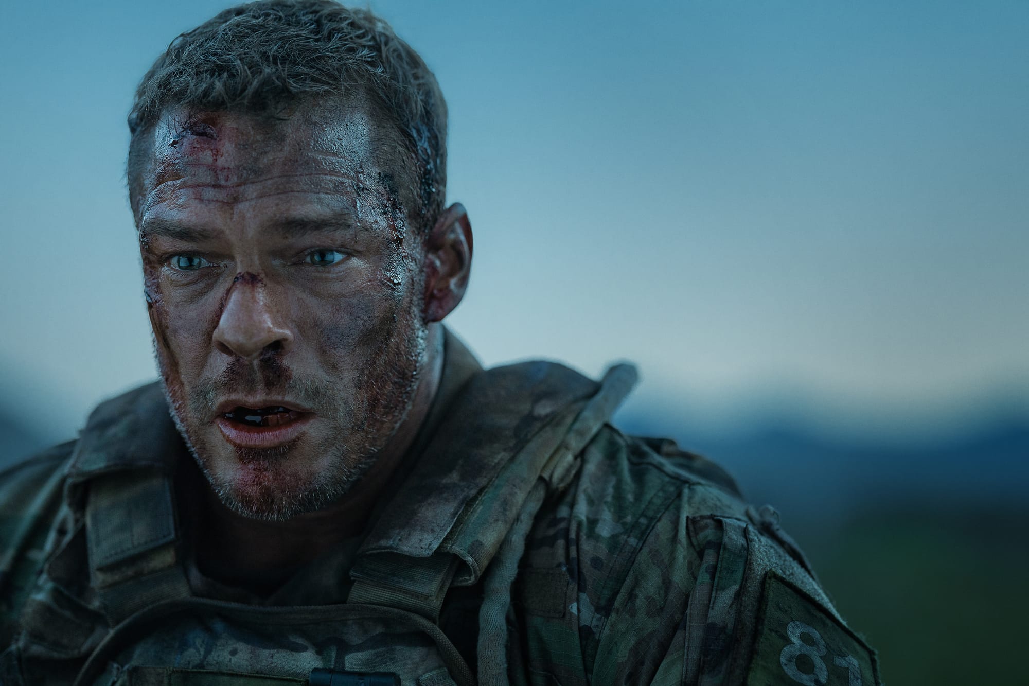 Alan Ritchson as Ranger recruit Number 81 in the Netflix movie War Machine