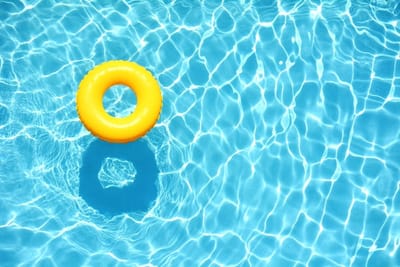 swimming pool yellow float