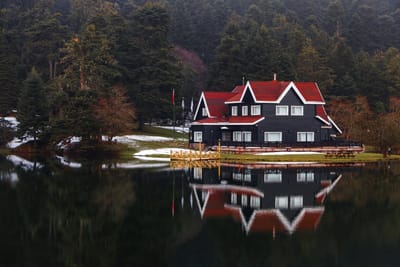 Photo golcuk natural park, lake golcuk, bolu