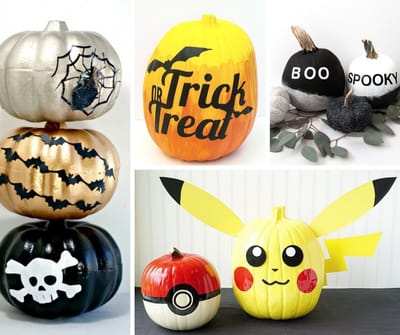 Halloween Painted Pumpkins
