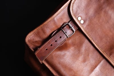 brown leather briefcase
