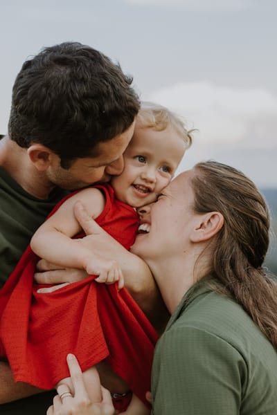 Portrait of Parents with Their Daughter