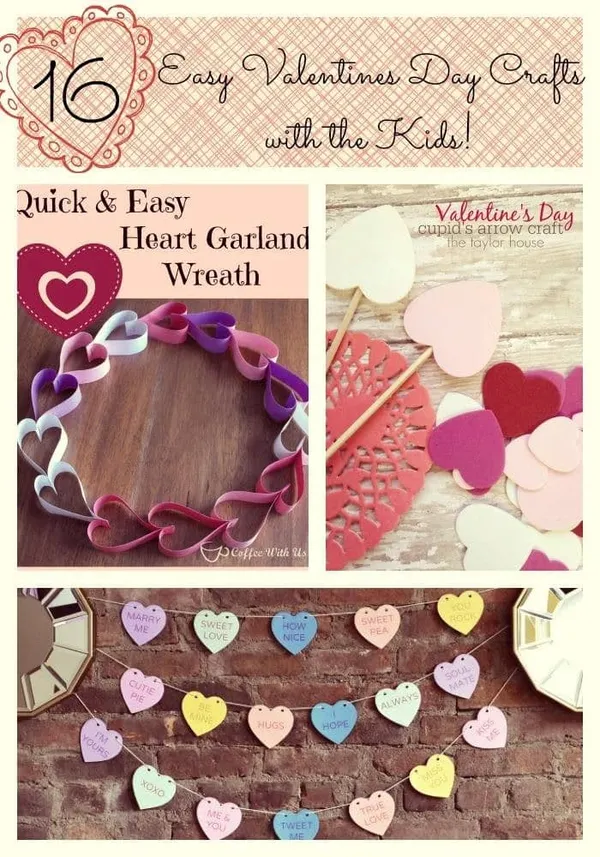 16 Easy Valentines Day Crafts with the Kids