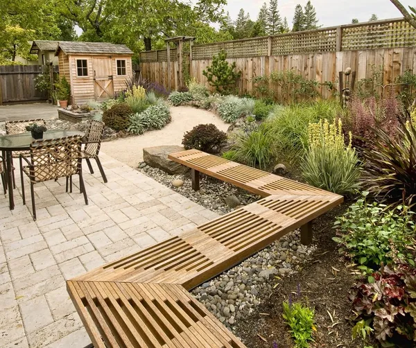 Backyard sitting space