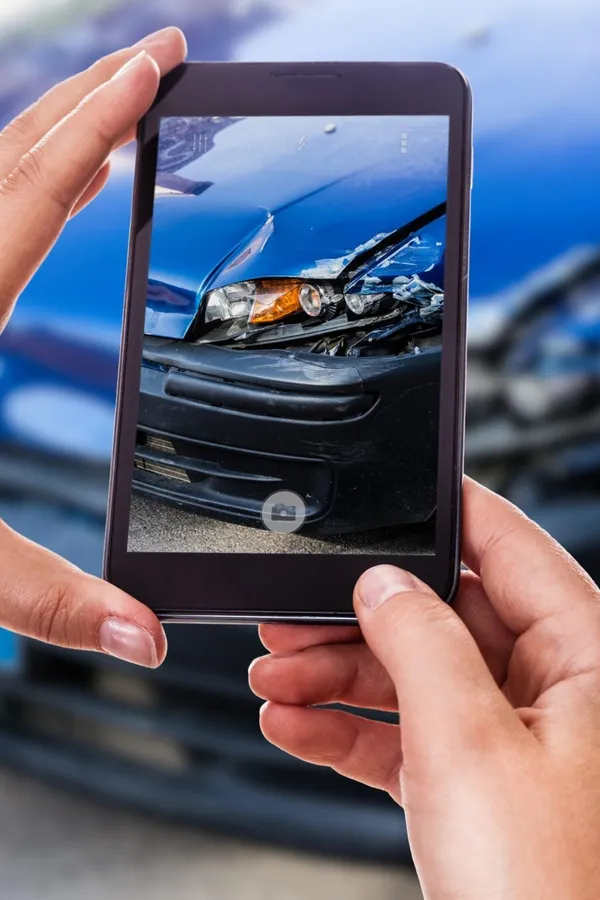 take photos at the scene of the crash