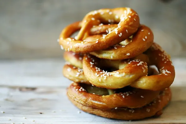 Homemade pretzels