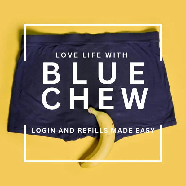infographic for BlueChew login and refill made easy