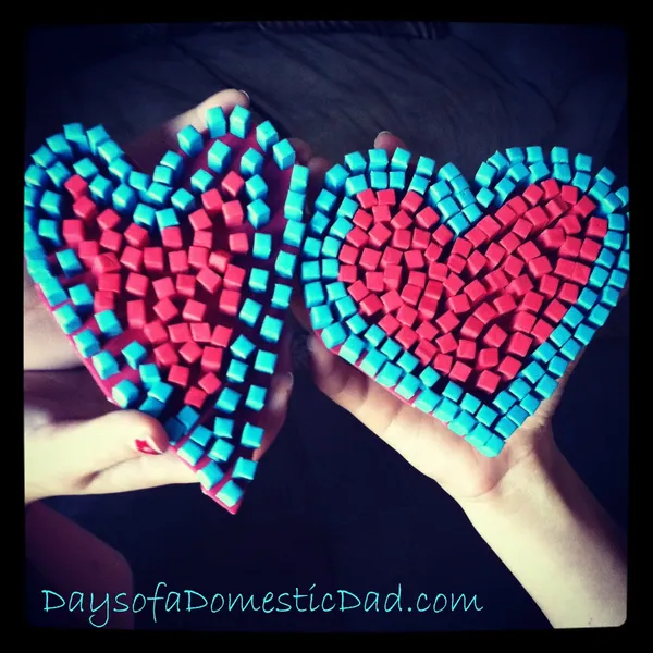 Craft Days With Daddy - Valentine's Day Mosaic Heart