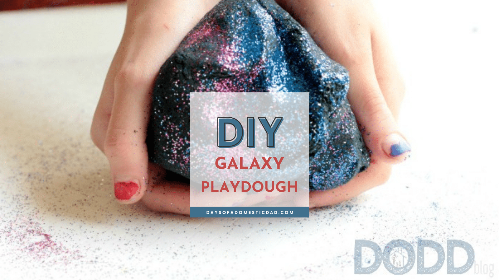 Space Themed DIY Galaxy Playdough for Kids 🚀 👨‍🚀 - Days of a Domestic Dad