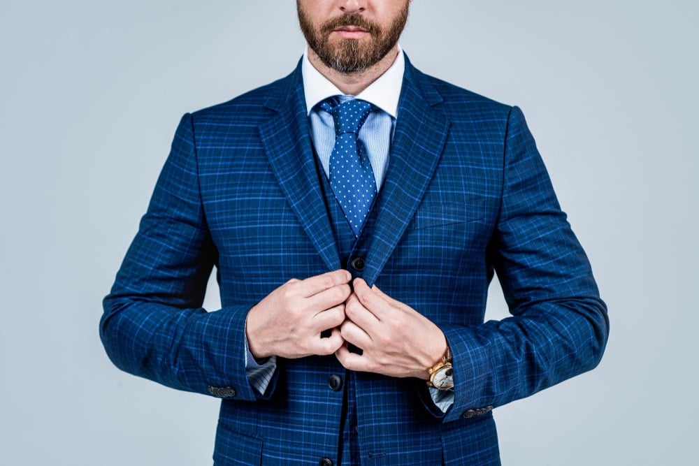 Go somewhere great. monochromatic ensemble. blue suit worn with necktie. formal male fashion. classic fashion style. elegant formalwear. menswear. business outfit. work meeting. perfect for office.